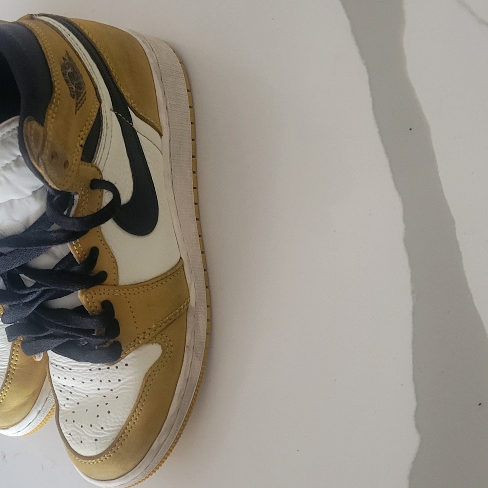 Kids Gold and White Sneakers
